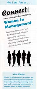 Tri-fold brochure, Women In Management (WIM)